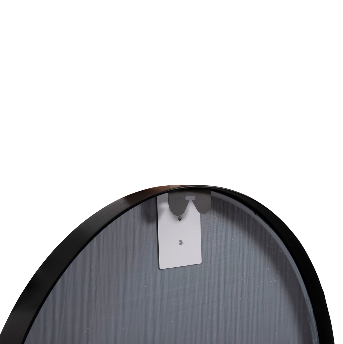 Wall Mirror Series Archer Hm4500.01 Oval Aluminum Frame In Black 59x79hcm.