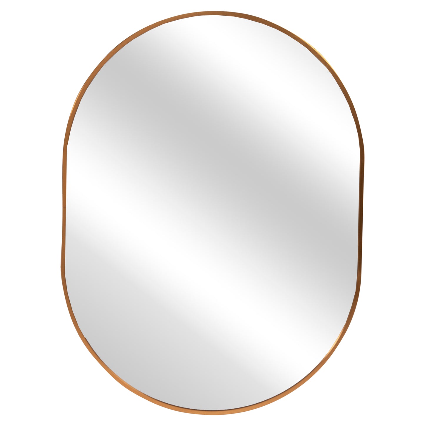 Wall Mirror Series Archer Hm4500.30 Oval Aluminum Frame In Golden 59x79hcm.
