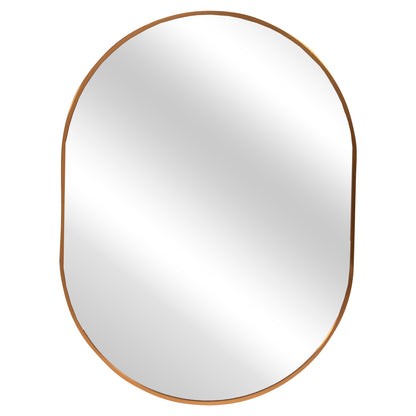 Wall Mirror Series Archer Hm4500.30 Oval Aluminum Frame In Golden 59x79hcm.