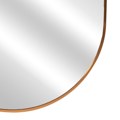 Wall Mirror Series Archer Hm4500.30 Oval Aluminum Frame In Golden 59x79hcm.