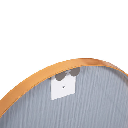 Wall Mirror Series Archer Hm4500.30 Oval Aluminum Frame In Golden 59x79hcm.