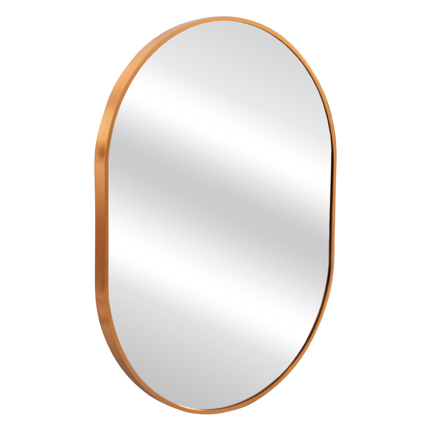 Wall Mirror Series Archer Hm4500.30 Oval Aluminum Frame In Golden 59x79hcm.