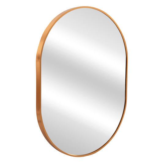 Wall Mirror Series Archer Hm4500.30 Oval Aluminum Frame In Golden 59x79hcm.