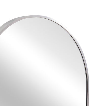 Wall Mirror Series Archer Hm4500.40 Oval Aluminum Frame In Silver 59x79hcm.