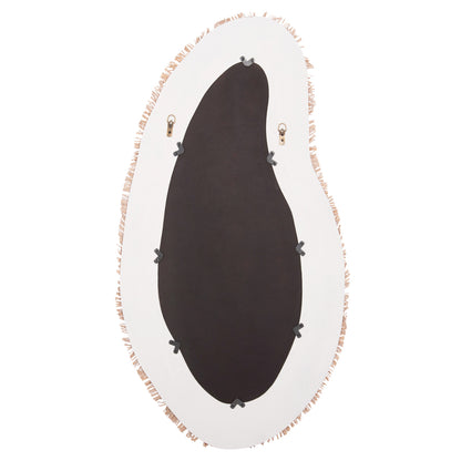 Wall Mirror Series Santorini Hm4525 Mdf In Off White-decor In Beige 62x1,8x120hcm.