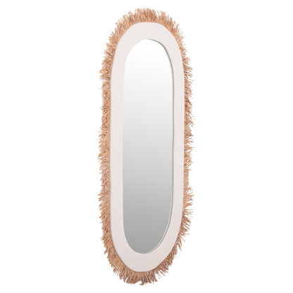 Wall Mirror Series Santorini Hm4526 Mdf In Off White-decor In Beige 61x1,8x120hcm.