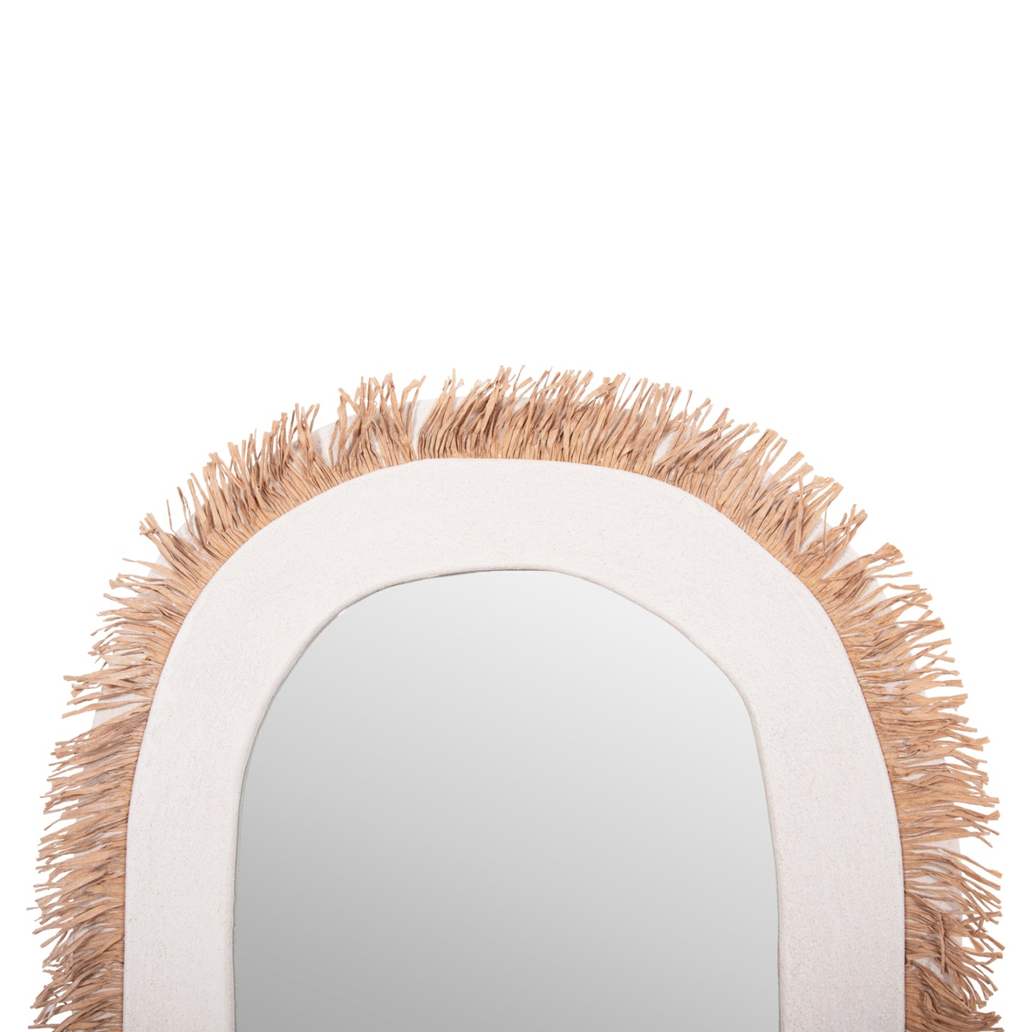 Wall Mirror Series Santorini Hm4526 Mdf In Off White-decor In Beige 61x1,8x120hcm.