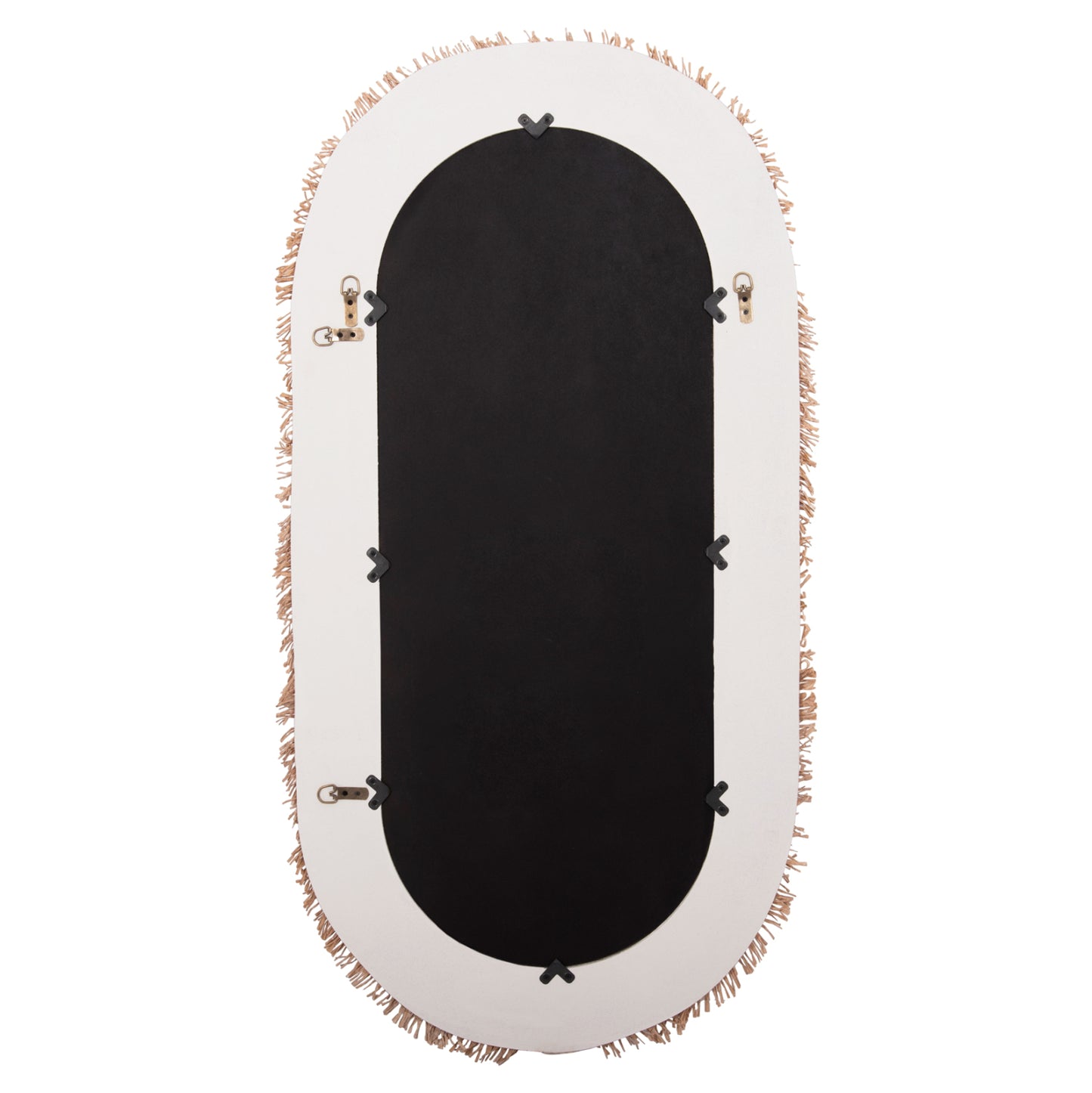 Wall Mirror Series Santorini Hm4526 Mdf In Off White-decor In Beige 61x1,8x120hcm.