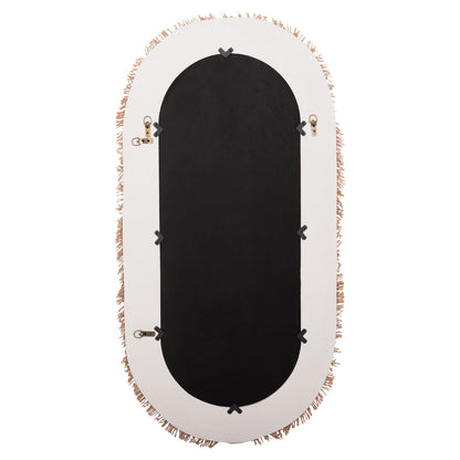 Wall Mirror Series Santorini Hm4526 Mdf In Off White-decor In Beige 61x1,8x120hcm.