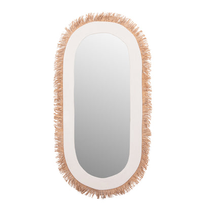 Wall Mirror Series Santorini Hm4526 Mdf In Off White-decor In Beige 61x1,8x120hcm.