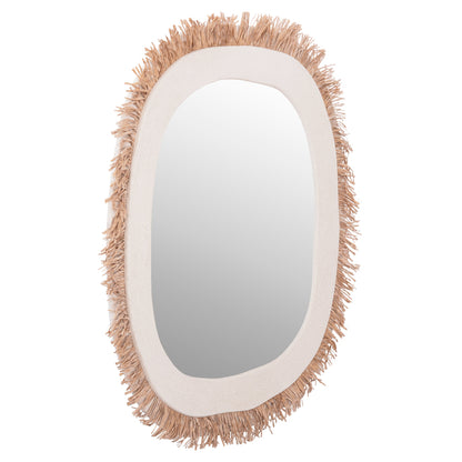 Wall Mirror Series Santorini Hm4527 Mdf In Off White-decor In Beige 78x1,8x78hcm.