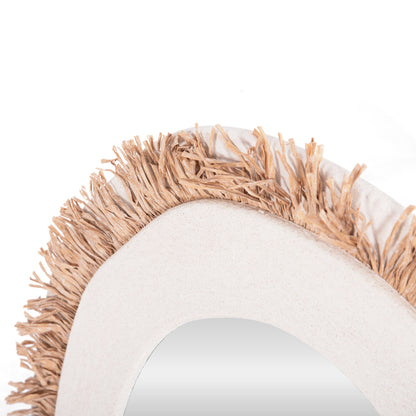 Wall Mirror Series Santorini Hm4528 Mdf In Off White-decor In Beige 60x2x80hcm.