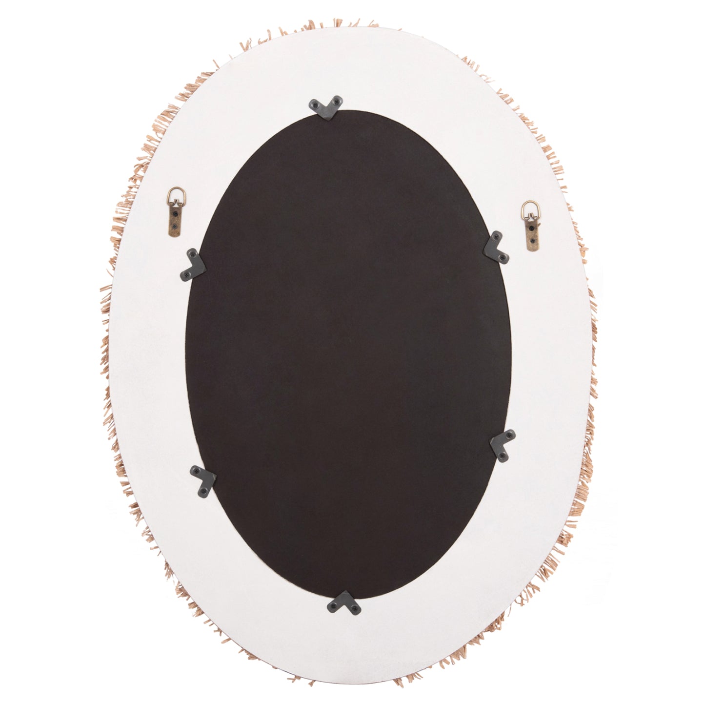 Wall Mirror Series Santorini Hm4528 Mdf In Off White-decor In Beige 60x2x80hcm.