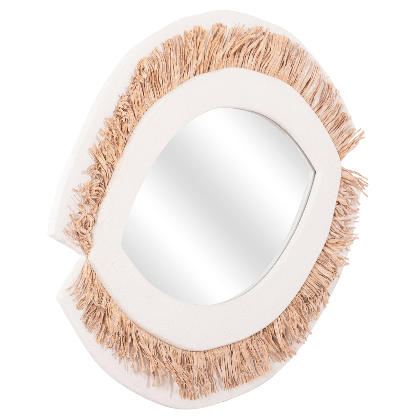 Wall Mirror Series Santorini Hm4529 Mdf In Off White-decor In Beige 81x1,8x54hcm.