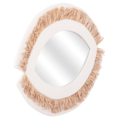 Wall Mirror Series Santorini Hm4529 Mdf In Off White-decor In Beige 81x1,8x54hcm.