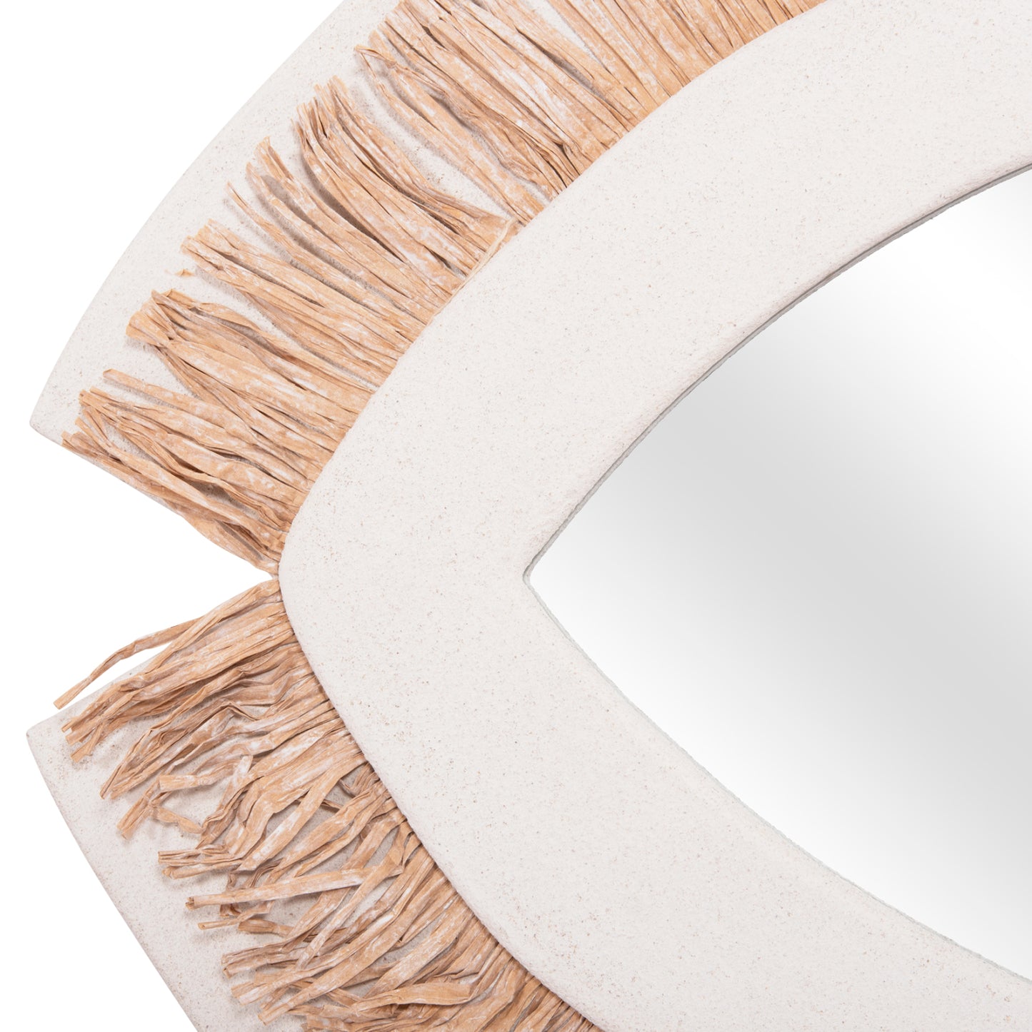Wall Mirror Series Santorini Hm4529 Mdf In Off White-decor In Beige 81x1,8x54hcm.