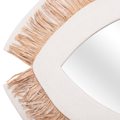 Wall Mirror Series Santorini Hm4529 Mdf In Off White-decor In Beige 81x1,8x54hcm.
