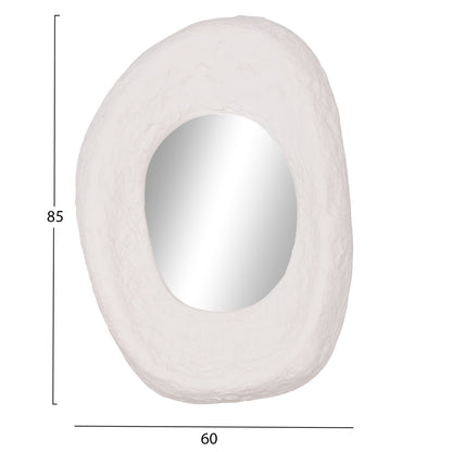 Wall Mirror Riffe Hm4695.02 Fiber Cement In White 60x13x85hcm