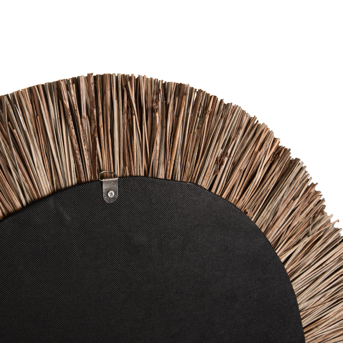 Wall Mirror Round Hm7831 Mendong Grass Frame In Natural Color Φ70cm.