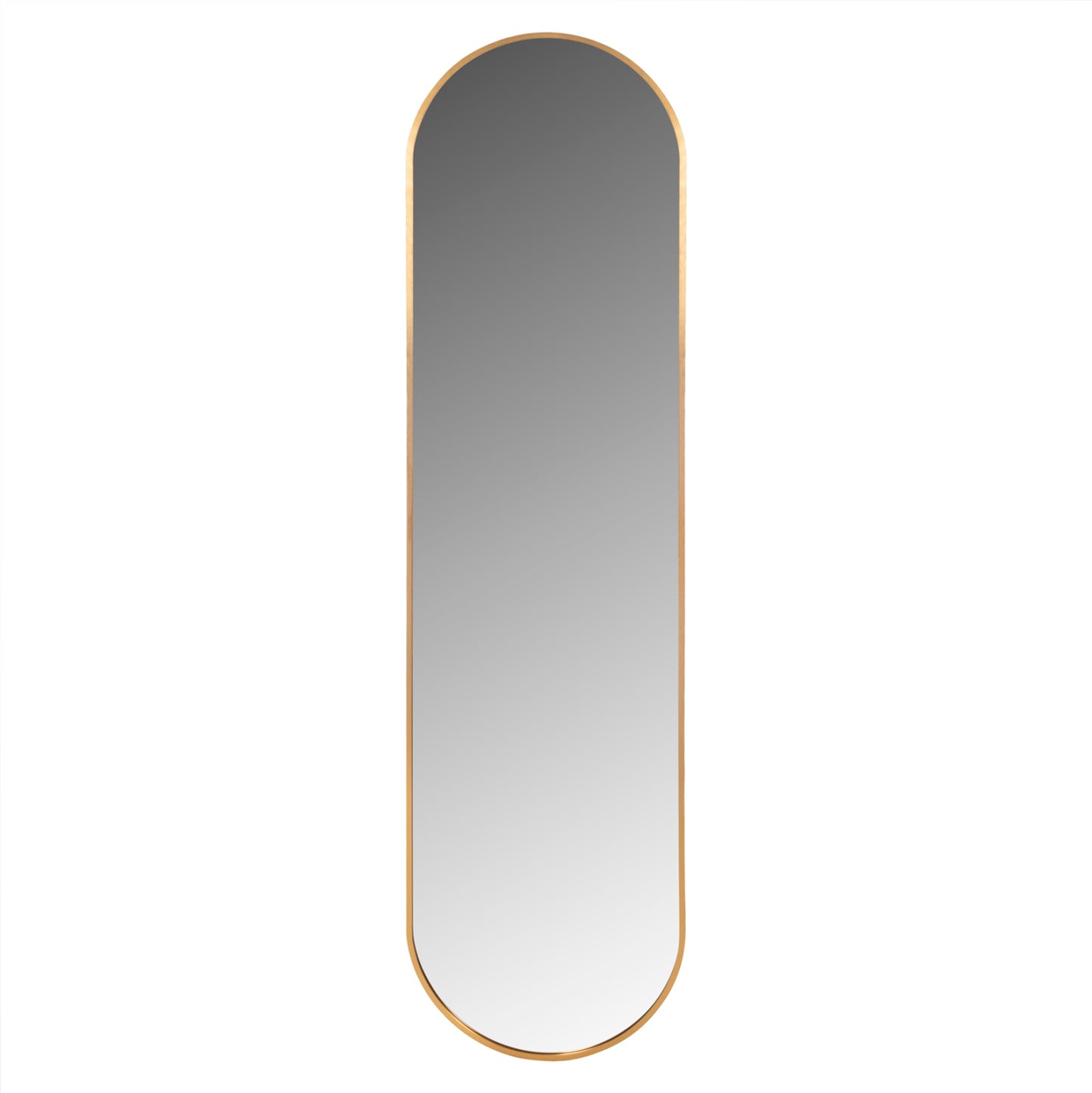 Wall Mirror Hm9581.30 Tall Oval Gold Aluminum Frame 38,5x4x149hcm.