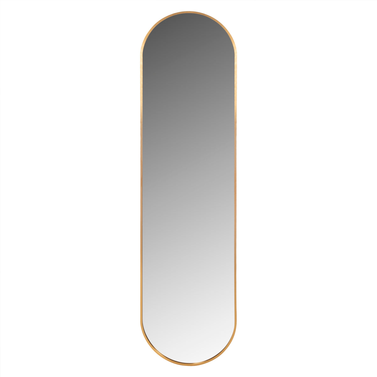 Wall Mirror Hm9581.30 Tall Oval Gold Aluminum Frame 38,5x4x149hcm.