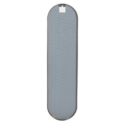 Wall Mirror Hm9581.40 Tall Oval Silver Aluminum Frame 38,5x4x149hcm.