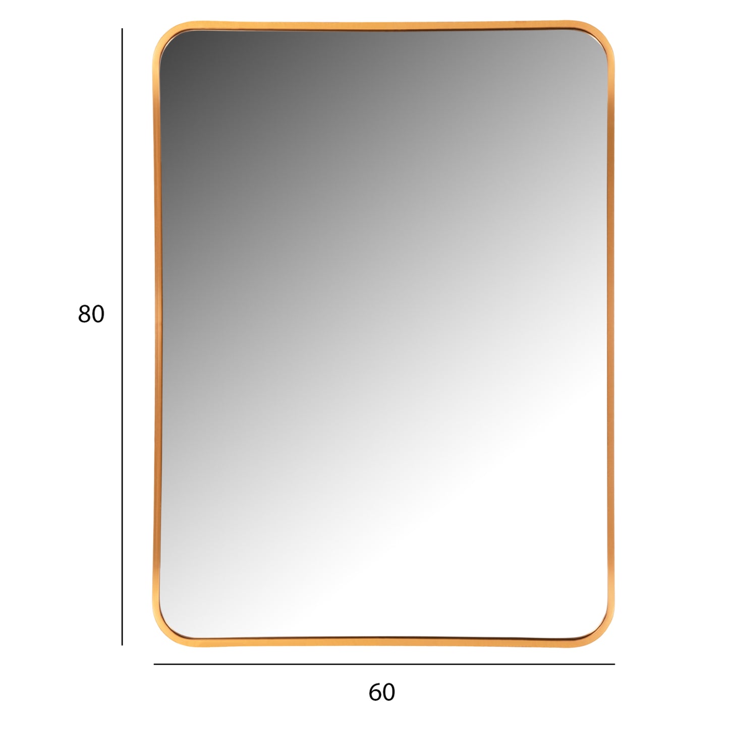 Wall Mirror Hm9584.30 Gold Aluminum Frame 60x3x80hcm.