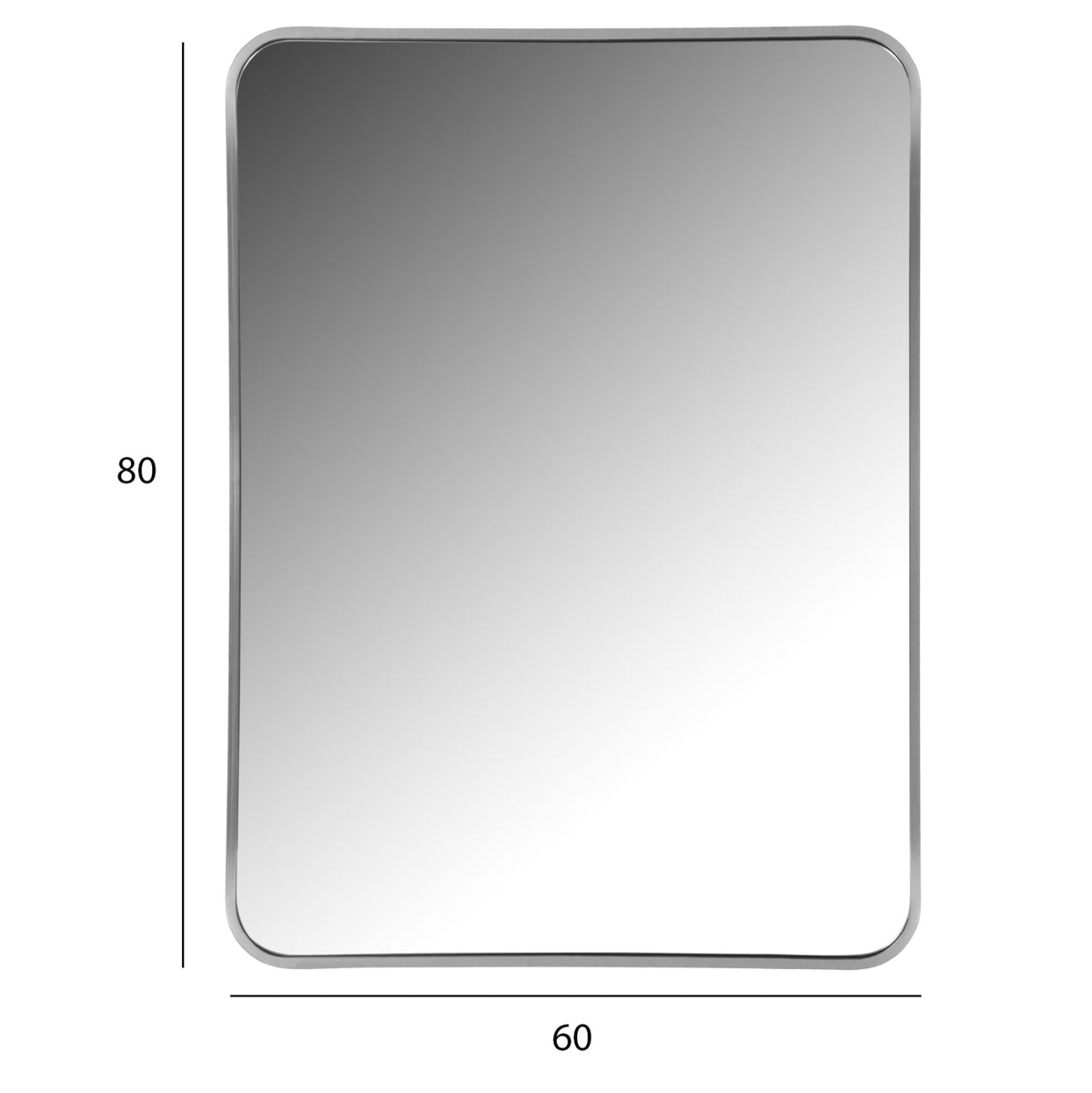 Wall Mirror Eliana Hm9584.40 Silver Aluminum Frame 60x3x80hcm.