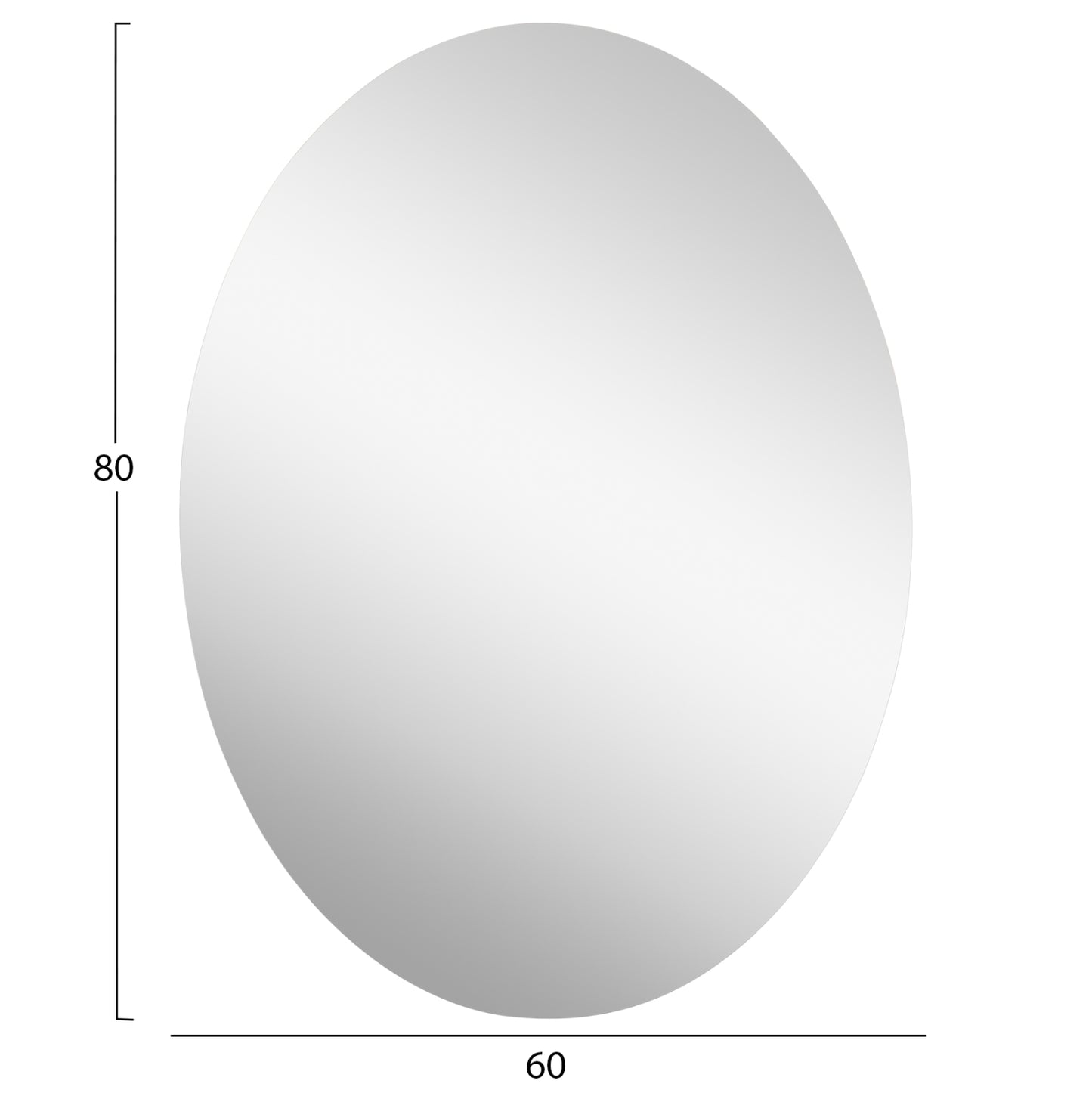 Wall Mirror Oval Cane Hm4492 No Frame 60x80hcm.