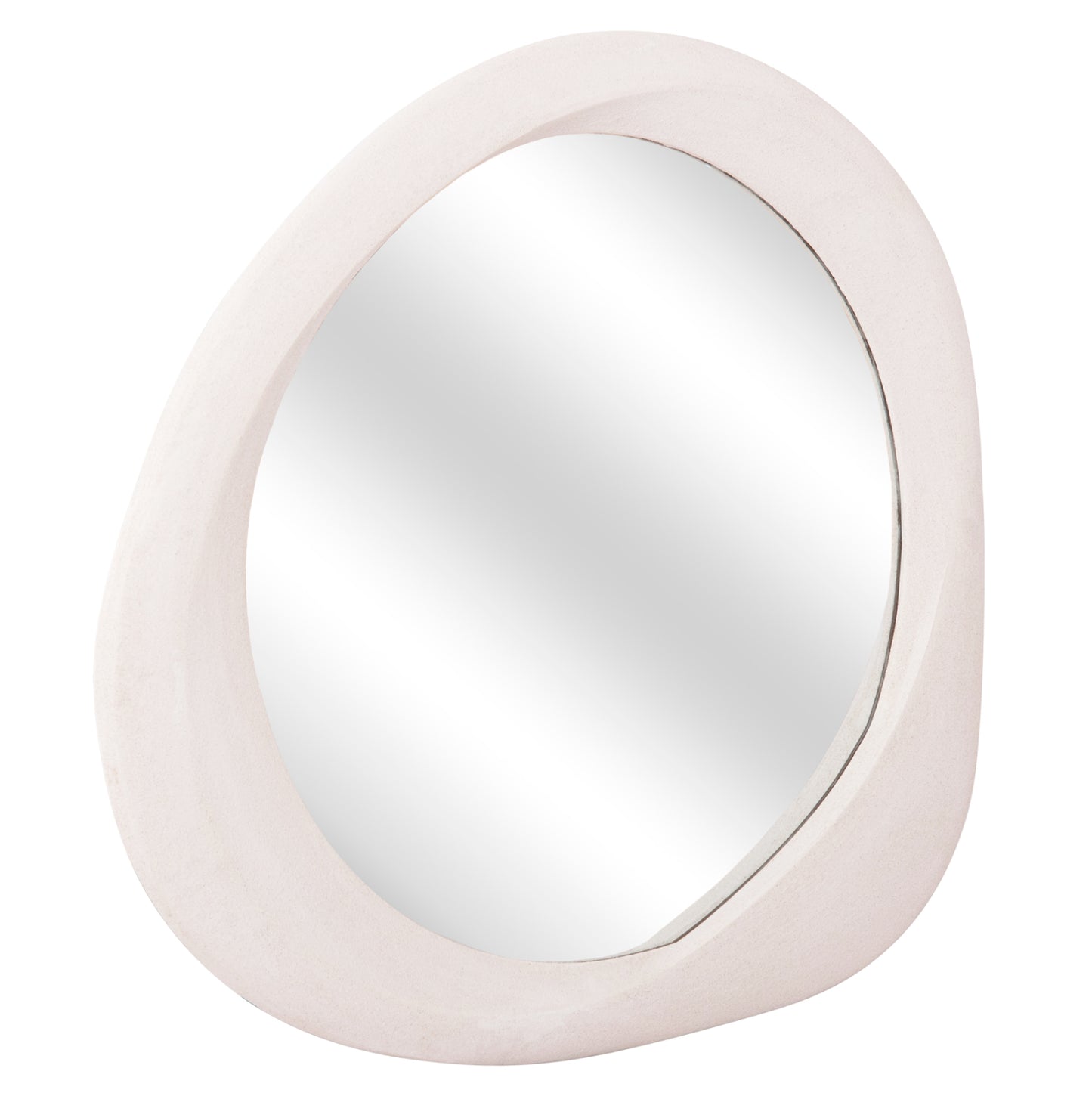 Wall Mirror Oval Series Santorini Hm4511 Mdf In Off-white 82x3,5x74hcm.
