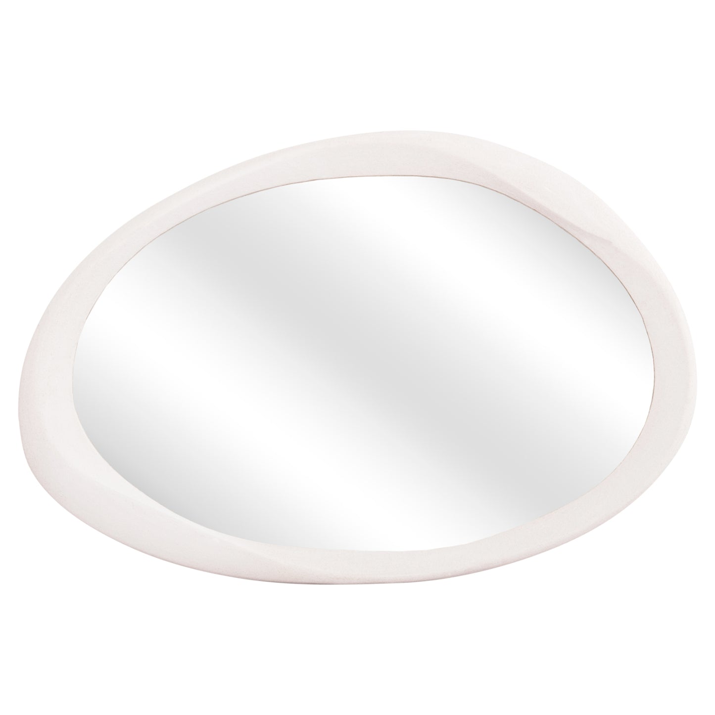 Wall Mirror Oval Series Santorini Hm4513 Mdf In Off-white 90x3,2x60hcm.