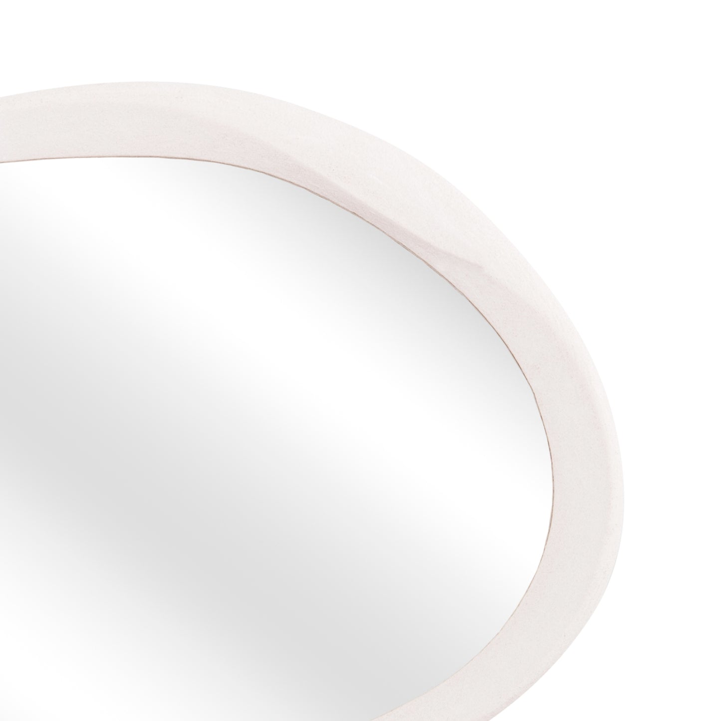 Wall Mirror Oval Series Santorini Hm4513 Mdf In Off-white 90x3,2x60hcm.