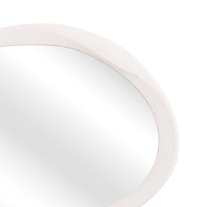 Wall Mirror Oval Series Santorini Hm4513 Mdf In Off-white 90x3,2x60hcm.