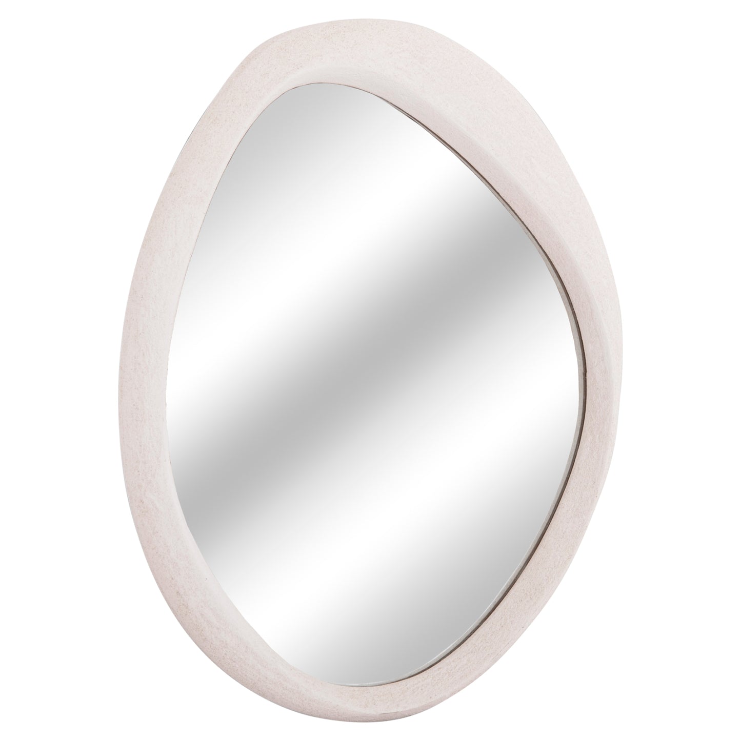Wall Mirror Oval Series Santorini Hm4514 Mdf In Off-white 48x3,2x60hcm.