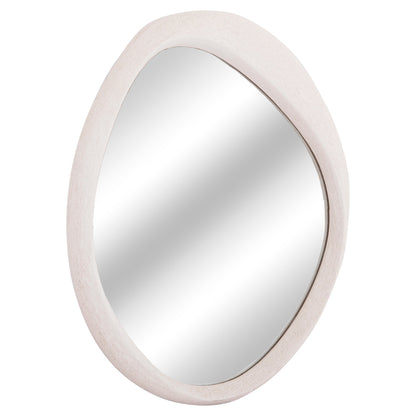 Wall Mirror Oval Series Santorini Hm4514 Mdf In Off-white 48x3,2x60hcm.