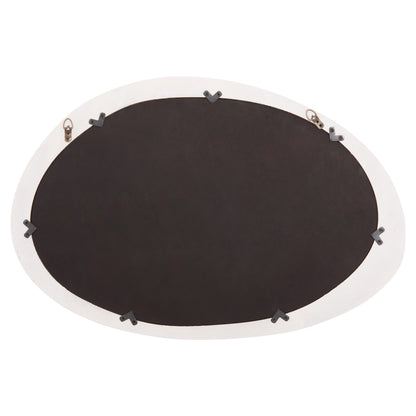 Wall Mirror Oval Series Santorini Hm4514 Mdf In Off-white 48x3,2x60hcm.
