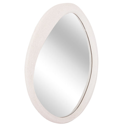 Wall Mirror Oval Series Santorini Hm4514 Mdf In Off-white 48x3,2x60hcm.