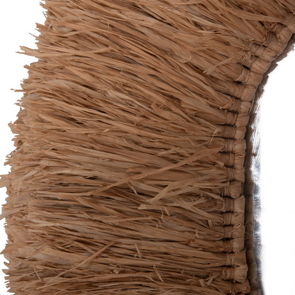 Wall Mirror In Oval Shape Hm4711 Sisal Fibers Frame In Natural Color 95x60x15(thickness) Cm.