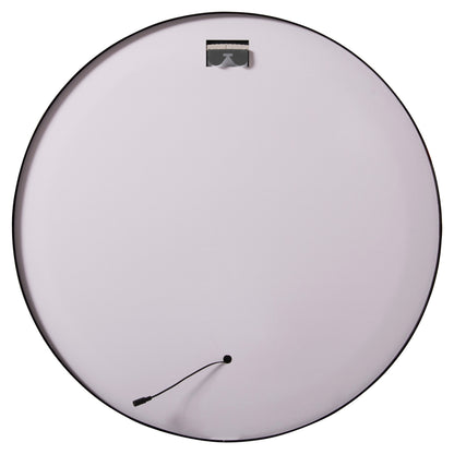 Wall Mirror Rounder Fb94503.01 Aluminum Frame In Black-led Lighting Φ80cm.