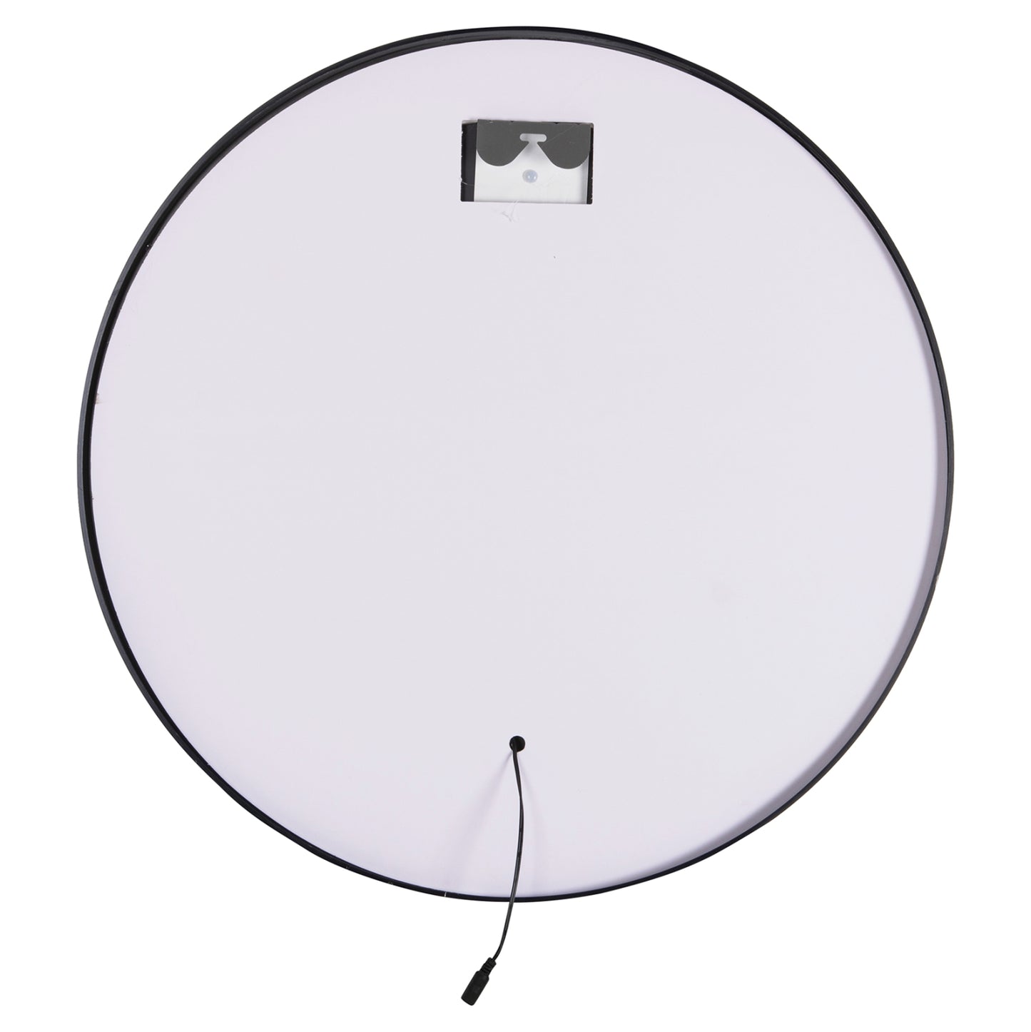 Wall Mirror Round Image Hm9579.01 Aluminum In Black-led Light Φ60x3cm.