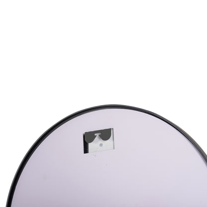 Wall Mirror Round Image Hm9579.01 Aluminum In Black-led Light Φ60x3cm.