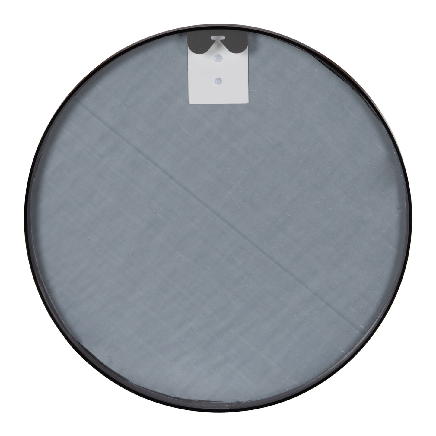 Wall Mirror Round Hm9582.01 Aluminum Frame In Black Φ50x3 Cm.