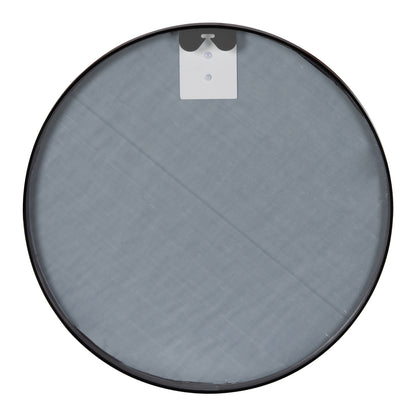 Wall Mirror Round Hm9582.01 Aluminum Frame In Black Φ50x3 Cm.