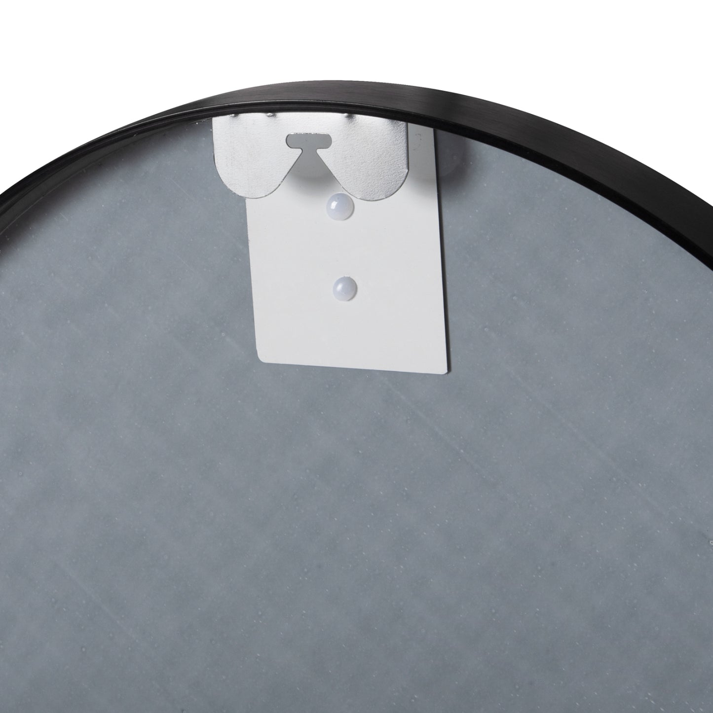 Wall Mirror Round Hm9582.01 Aluminum Frame In Black Φ50x3 Cm.