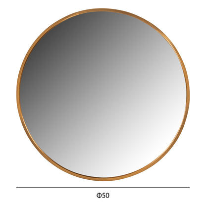 Wall Mirror Round Hm9582.30 Aluminum Frame In Gold Φ50x3 Cm.