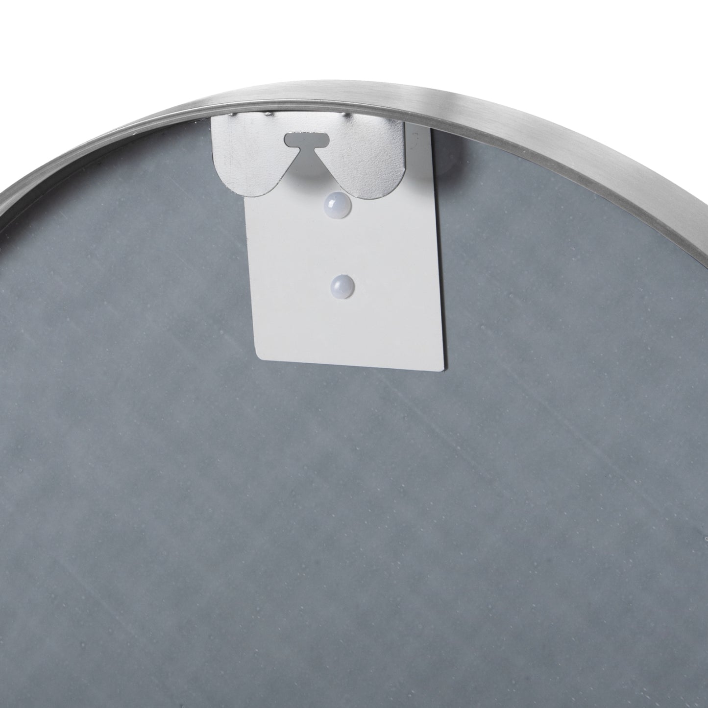 Wall Mirror Round Hm9582.40 Aluminum Frame In Silver Φ50x3 Cm.