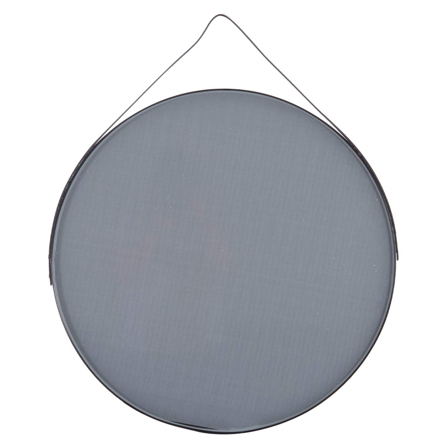 Wall Mirror Round With Hanging Strap Harker Hm4879 Aluminum Frame In Black Φ70cm