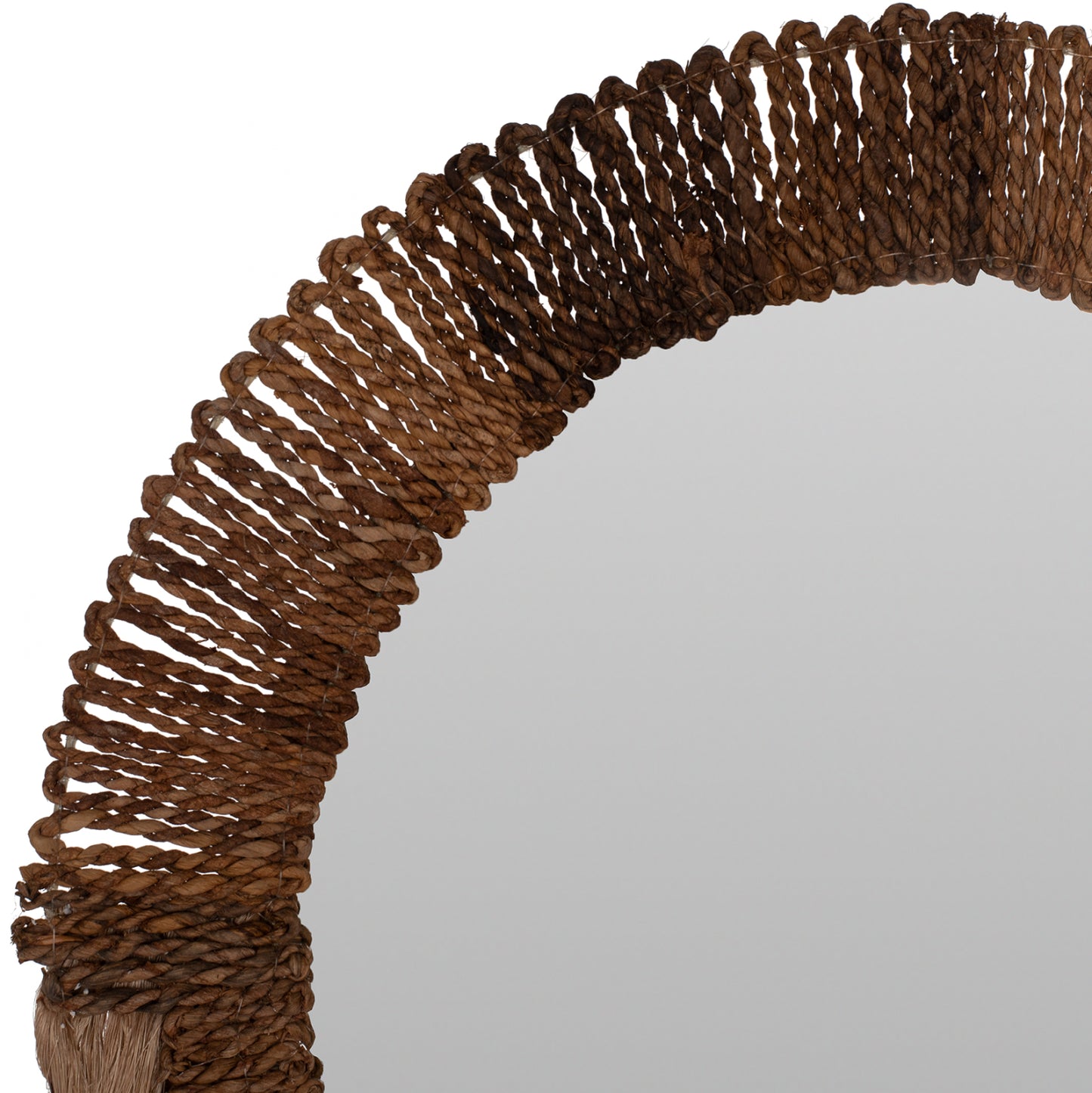 Mirror Round With Abaca Fiber Frame In Natural Color 70x4x90hcm.hm7804