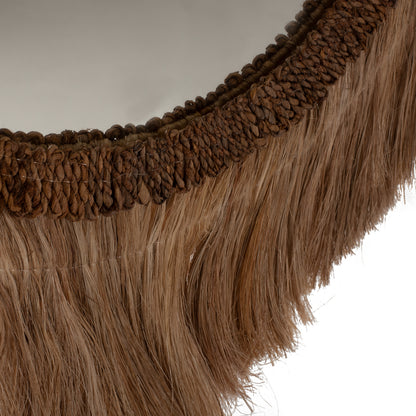 Mirror Round With Abaca Fiber Frame In Natural Color 70x4x90hcm.hm7804