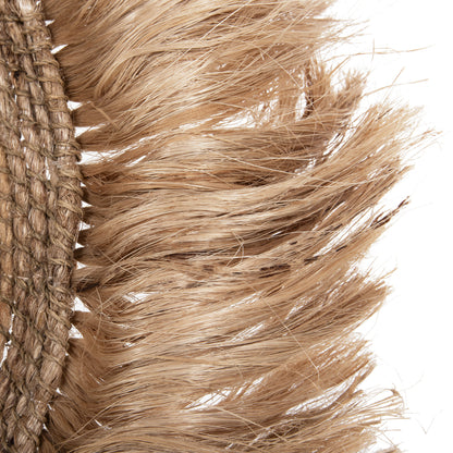Mirror Round With Abaca Fibers In Natural Color 85x17x85hcm.hm7742